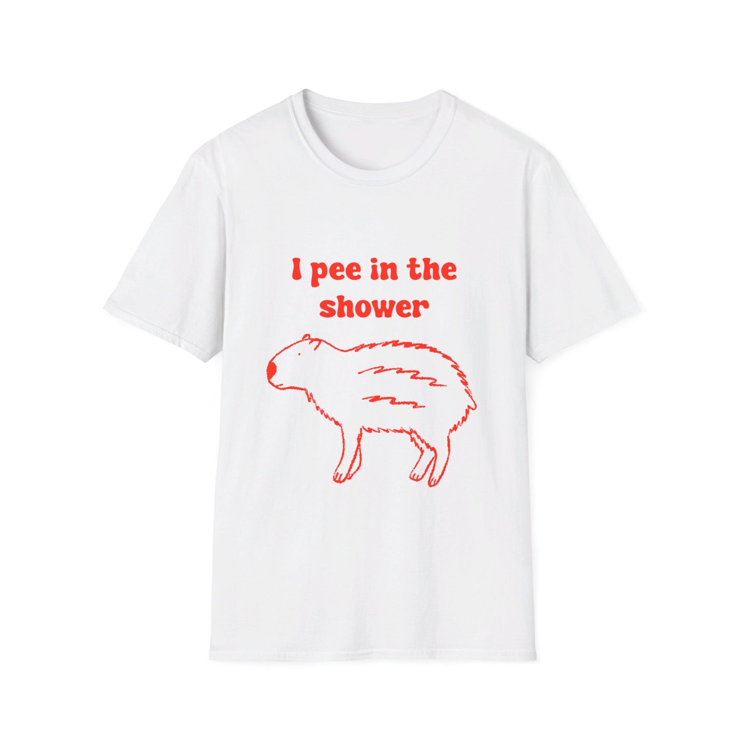 I Pee In The Shower Unisex Softstyle T-Shirt