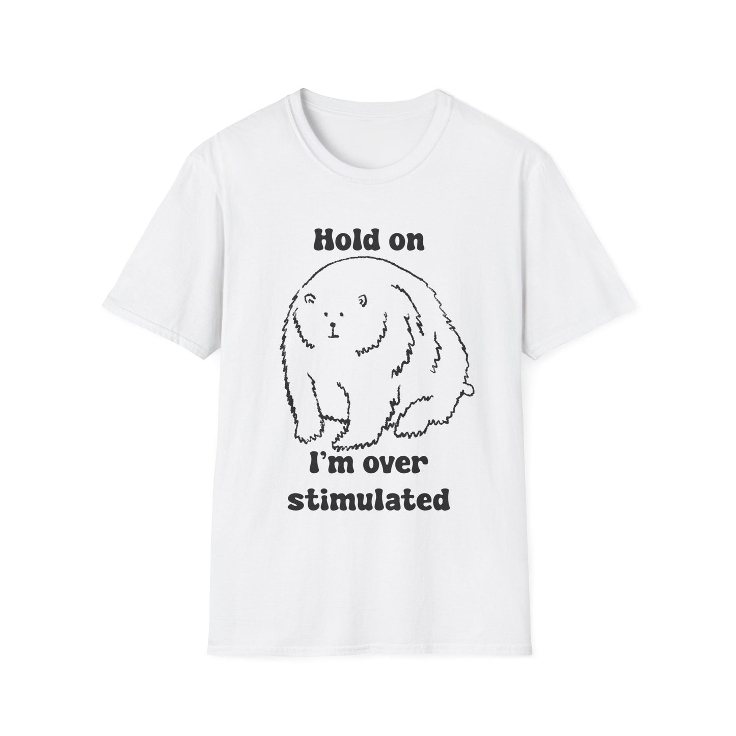 Hold On I'm Over Stimulated Unisex Softstyle T-Shirt